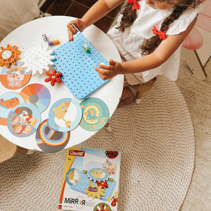 Quercetti Mirrorello - Interactive Gear Assembly Toy - STEM Learning for Kids 4+