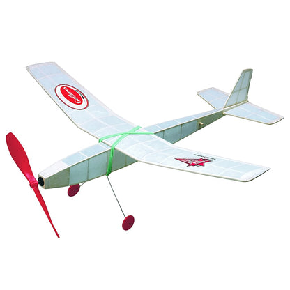 Fly Boy Build-N-Fly Model Kit with white wings, green fuselage, and red propeller