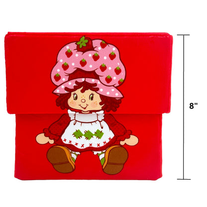 Strawberry Shortcake Storable 8 inch plush doll with pink strawberry hat and red dress