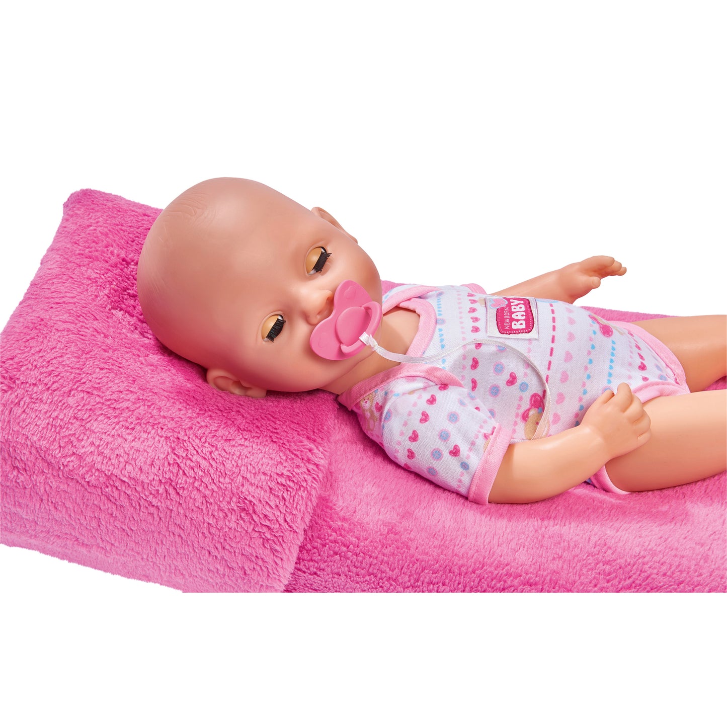 Simba Toys 15" Drink & Wet Baby Doll Set - Pink Heart Onesie