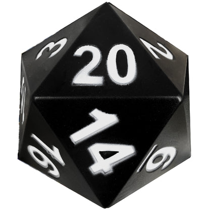 KESS Giant D20 Foam Dice black 5-inch oversized 20-sided die for tabletop RPG