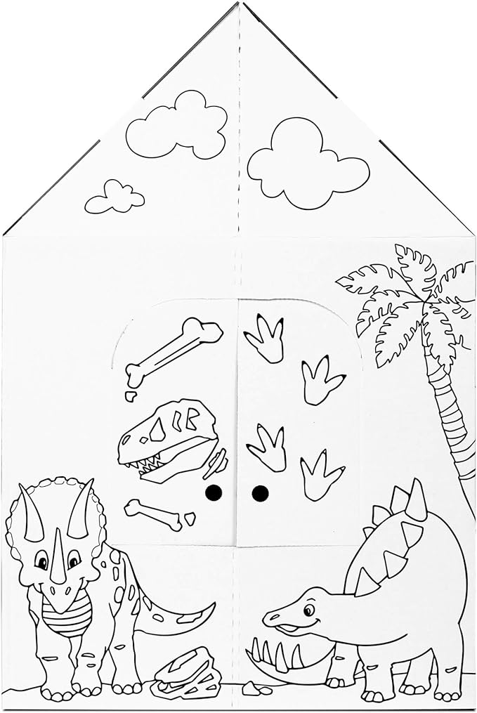 Jurassic Junction Dinosaur House Playset with 5 Plush Dinosaurs