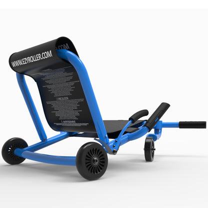 EzyRoller Classic in Aqua Blue - three-wheeled ride-on toy with handlebar steering
