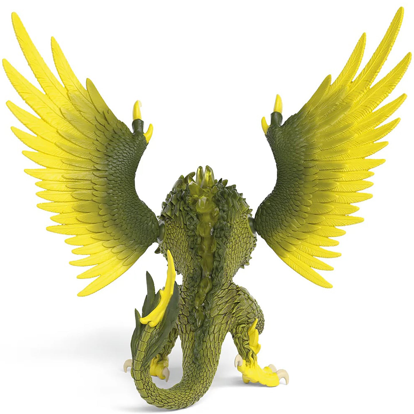 Eldrador Creatures Jungle Raptor yellow winged dragon toy with green scales