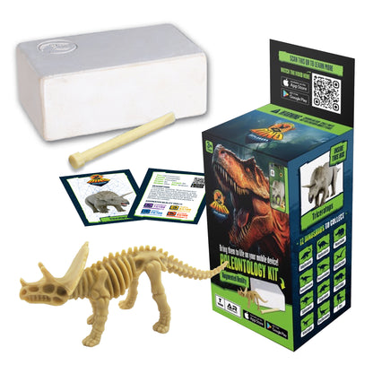 Dino Explorers AR Dinosaur XL & Brick Combo - 10" Triceratops Sound Figure