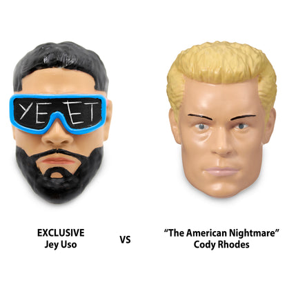WWE Thumb War: Cody Rhodes vs Jey Uso, 1.5" Figures Arena Battle