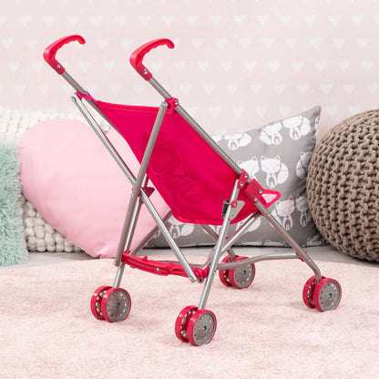Bayer Design Princess Doll Buggy - Hot Pink, For Dolls Up To 18", Ideal for Kids Aged 3+
