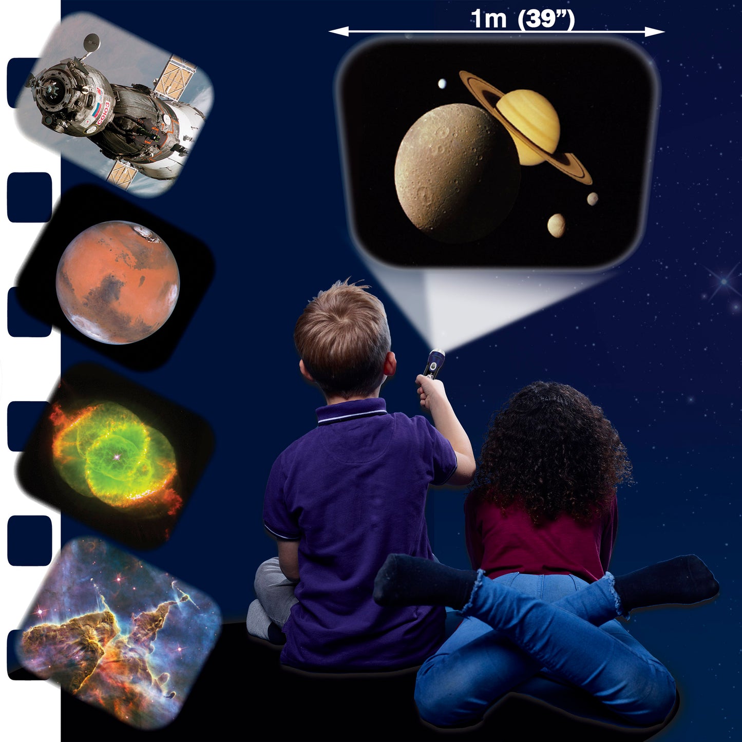 Brainstorm Toys Space Torch & Projector - Colorful Space Exploration - Ages 3+