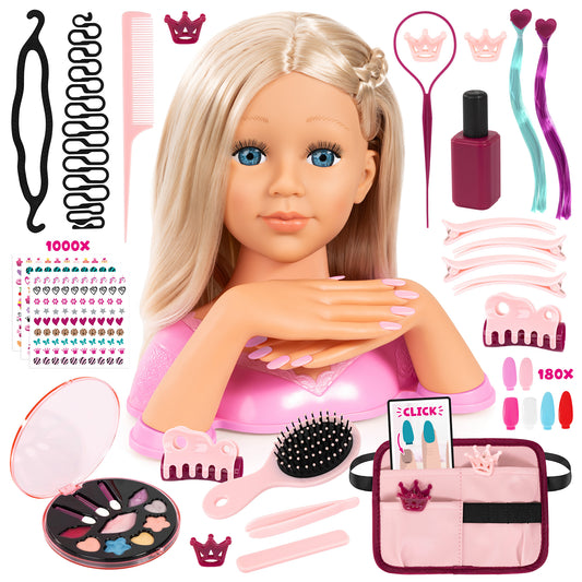 Charlene Magic Nails Blonde doll styling head with accessories and nail polish kit