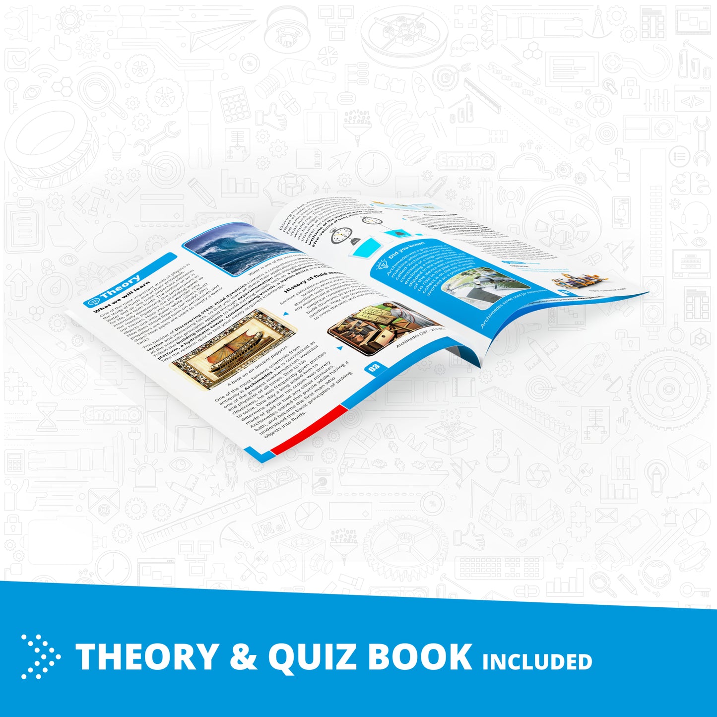 Engino Discovering STEM Fluid Dynamics building set with theory and quiz book included