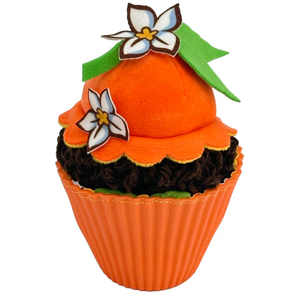 Orange Blossom 9-inch plush doll with orange cupcake body, black frosting, and white flowers