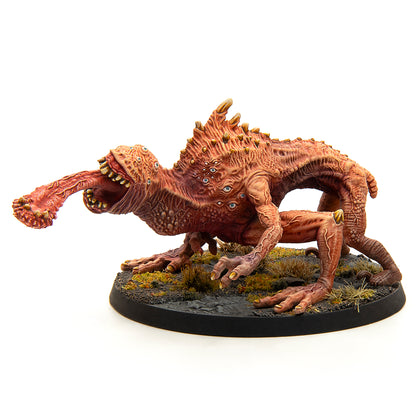 Fallout Miniatures Cryptids Snallygasters red creature figure on black base