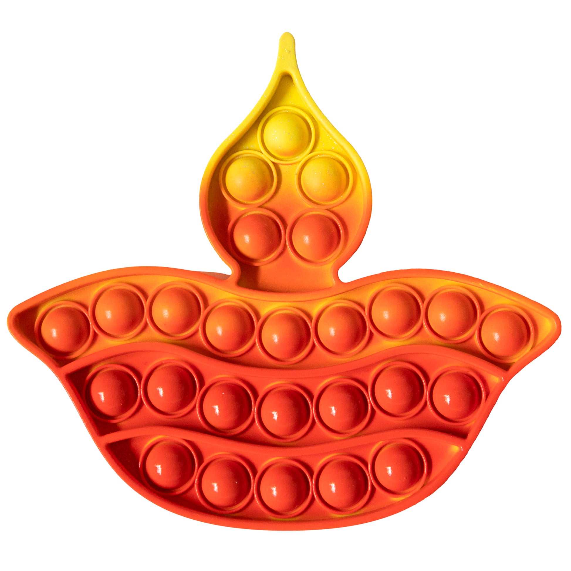 Diwali Burst Fidget Toy in flame colors with pop bubbles