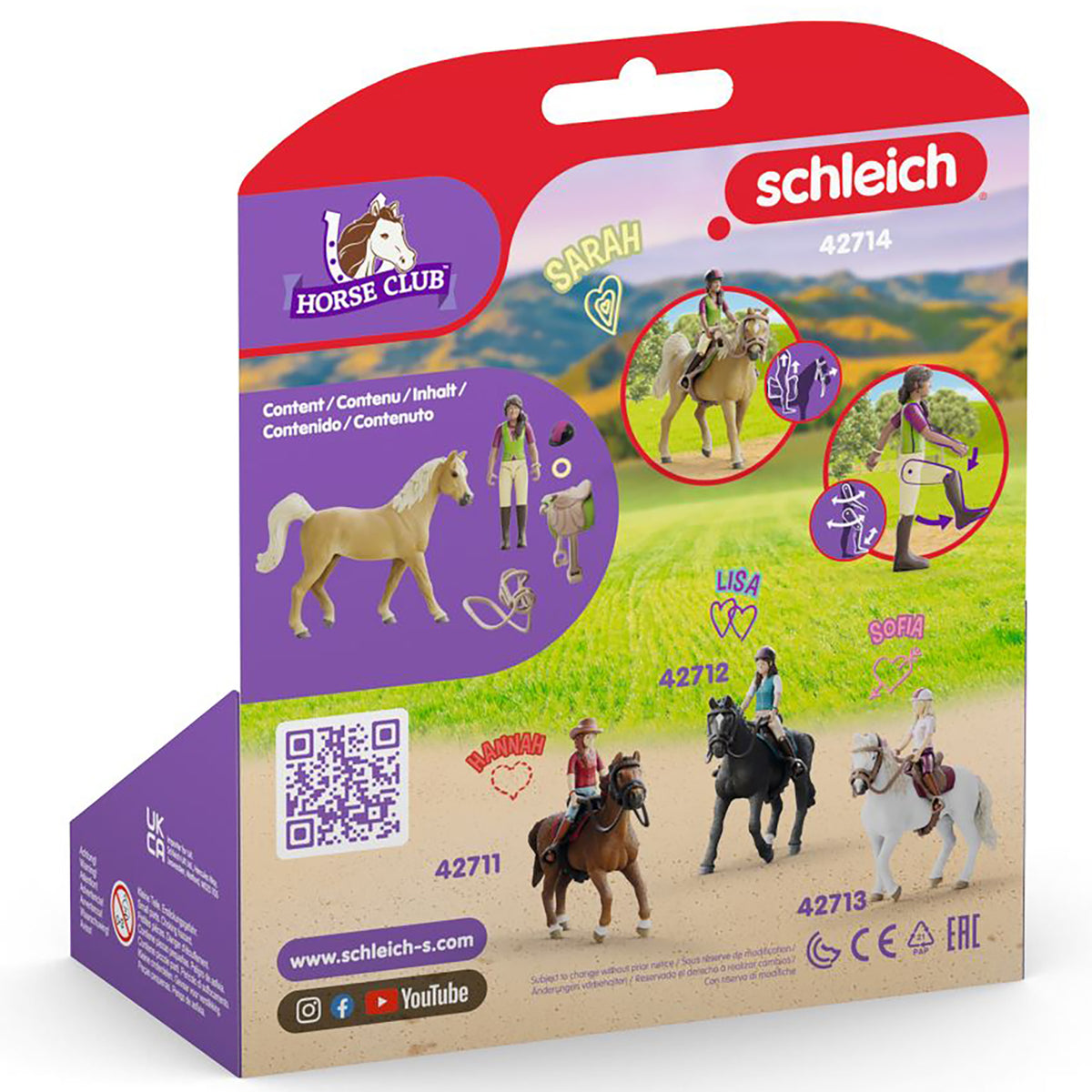 Schleich Horse Club Sarah Mystery playset with brown horse, rider figure, and accessories
