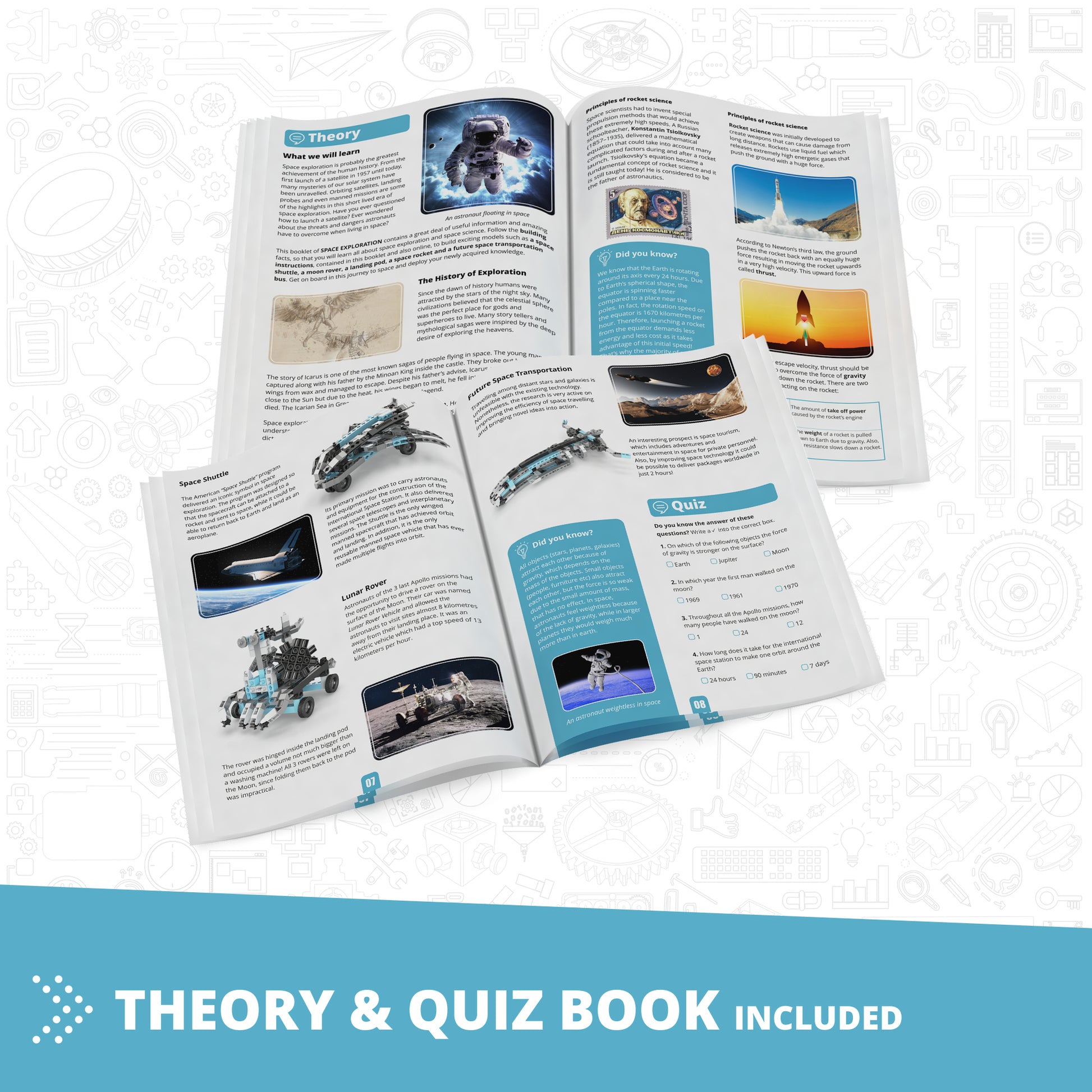Engino Discovering STEM Astronomy building set with theory and quiz book included