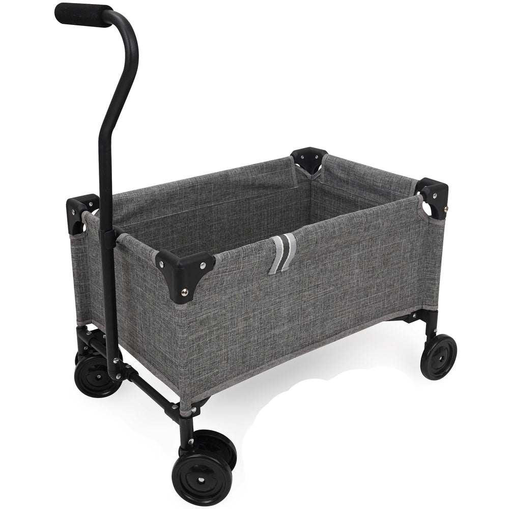 509 Crew Little Wagon in melange grey, folding pull-along cart with handle and wheels