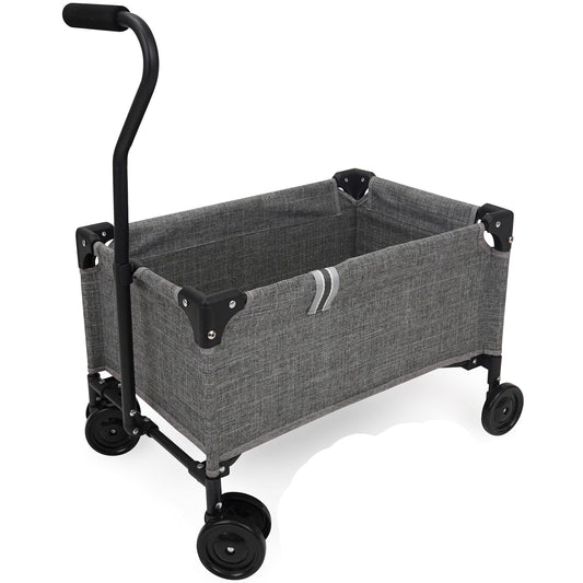 509 Crew Little Wagon in melange grey, folding pull-along cart with handle and wheels