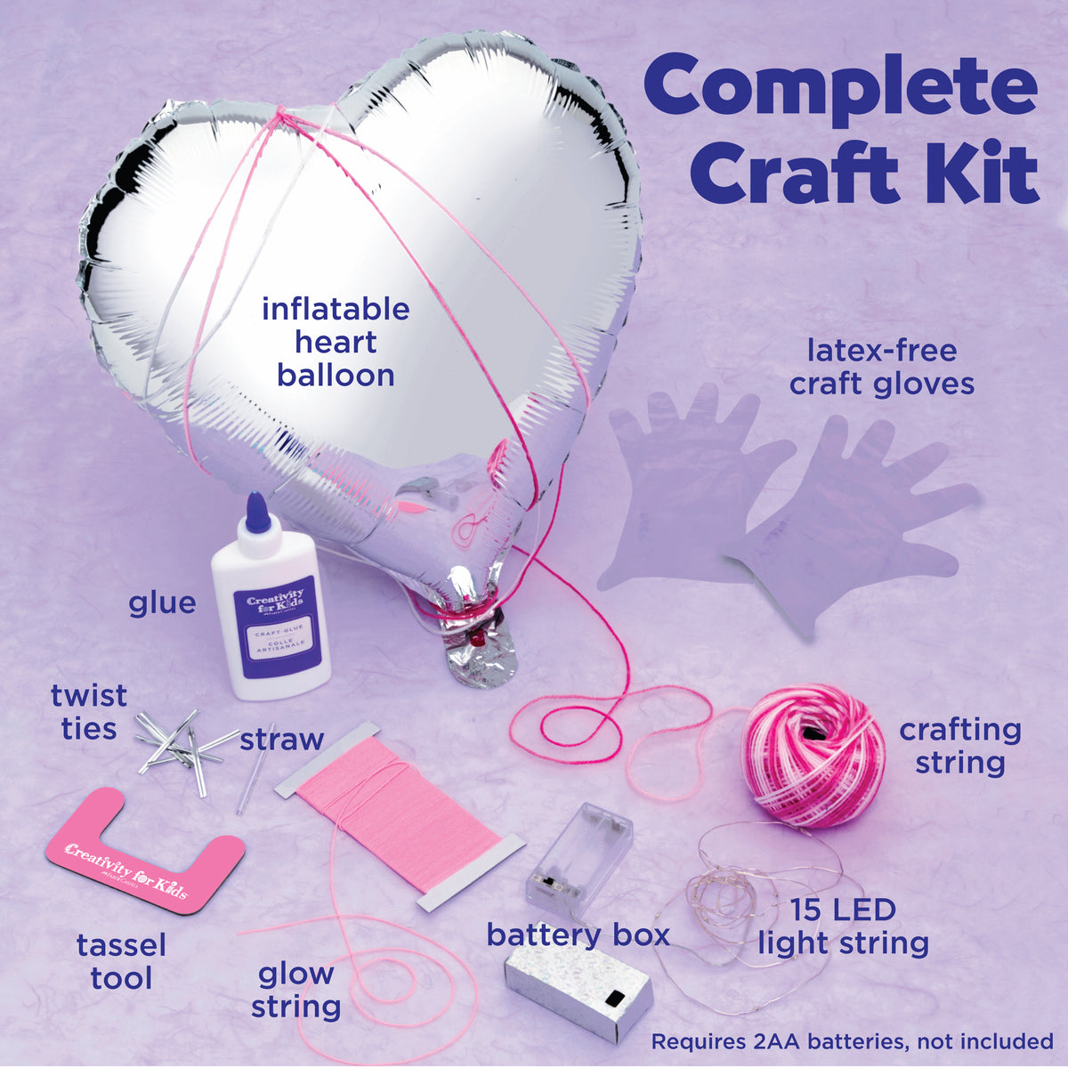 Creativity for Kids Heart Light String Art Lantern Kit