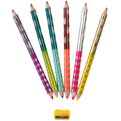 eeBoo Sea Life Double-Sided Jumbo Colored Pencils - 6pc Set