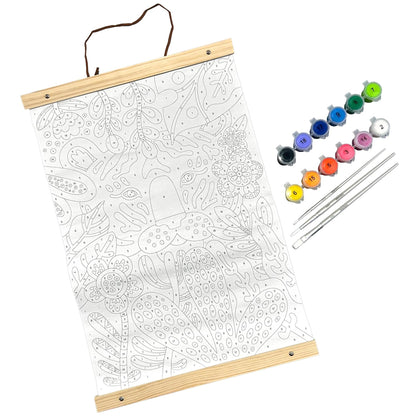 OOLY Paintology Canvas Paint-by-Number Kit - Tiger Eyes - DIY Art, Ages 8+