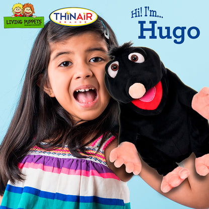 Living Puppets Hugo The Black Mole - 12" Hand Puppet for Creative Play