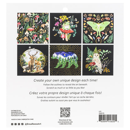 Scratch Art Nature Paper Pad with colorful floral and wildlife designs