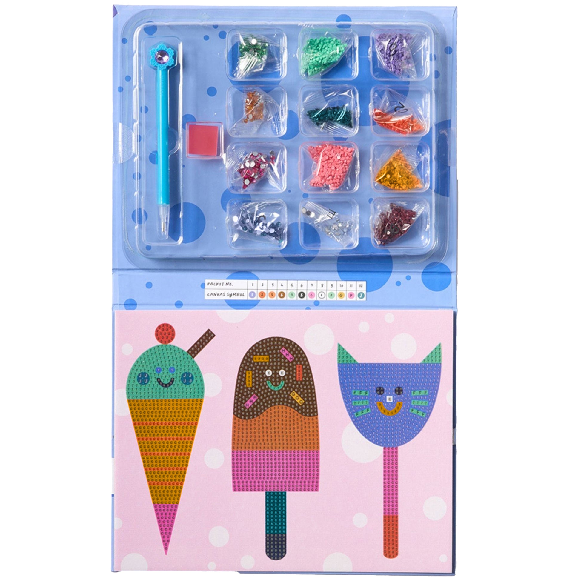 JOS Sparkle Art Yum Yum Yum craft kit with colorful beads and sequins