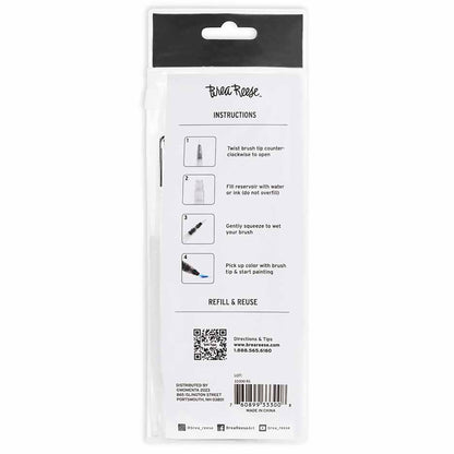 Brea Reese Water Brush Set 3pc with instruction card showing usage steps