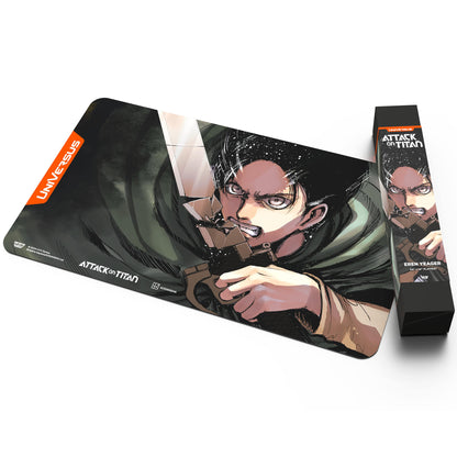 UniVersus Attack on Titan Eren Yeager Playmat - Tabletop Card Game Mat, Licensed by UVS Games