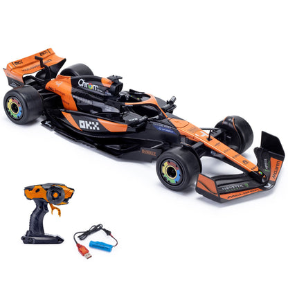 CMJ RC McLaren F1 Car 1:14 Scale orange and black remote control race car with controller and battery charger