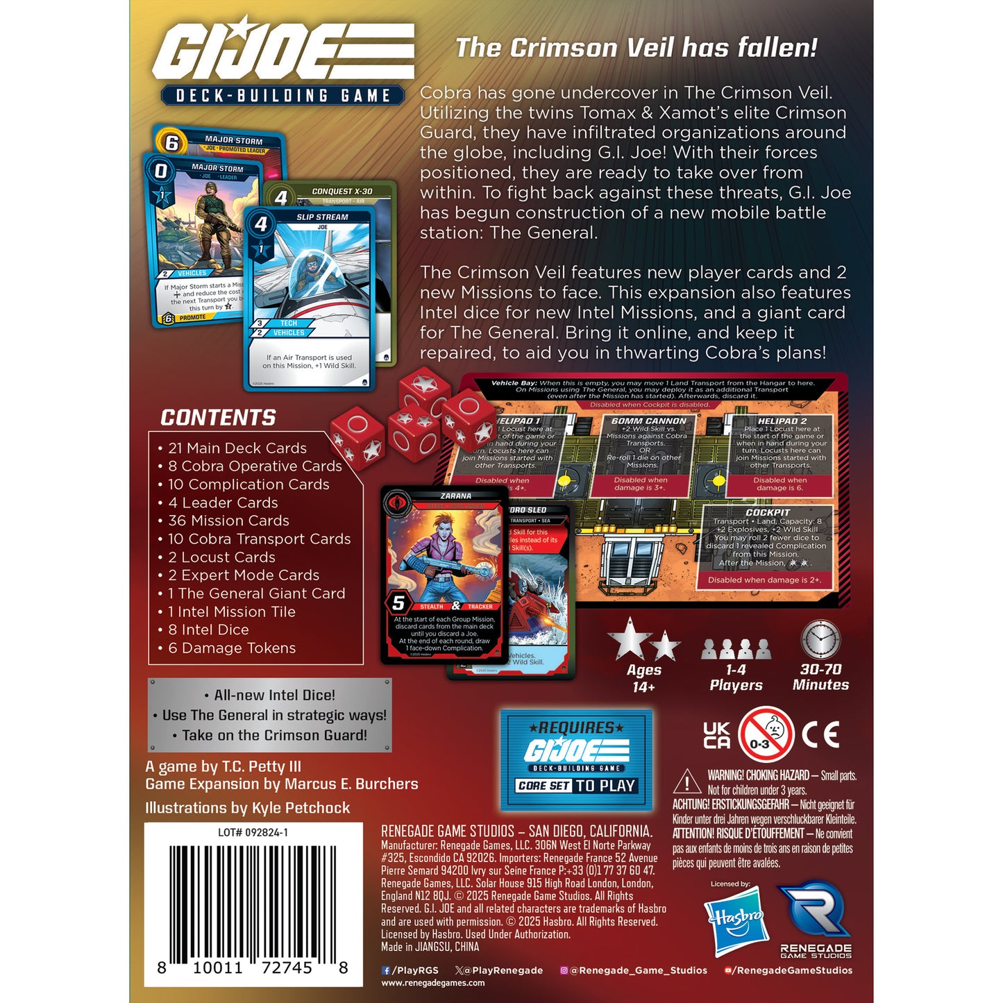 G.I. JOE The Crimson Veil Expansion Deck-Building Game