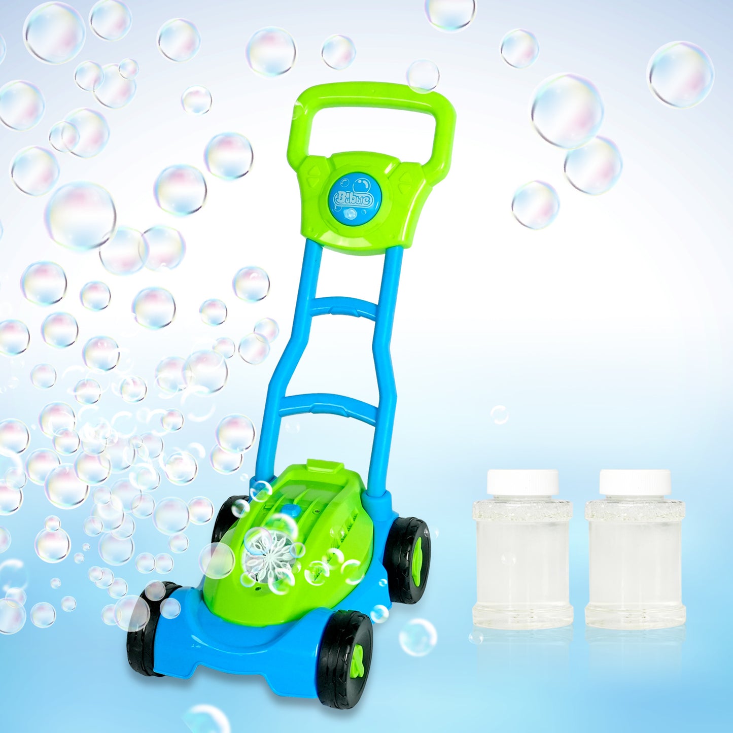 Easy Playhouse Bubbly Lawn Mower Machine, Outdoor Fun with Lights and Sounds