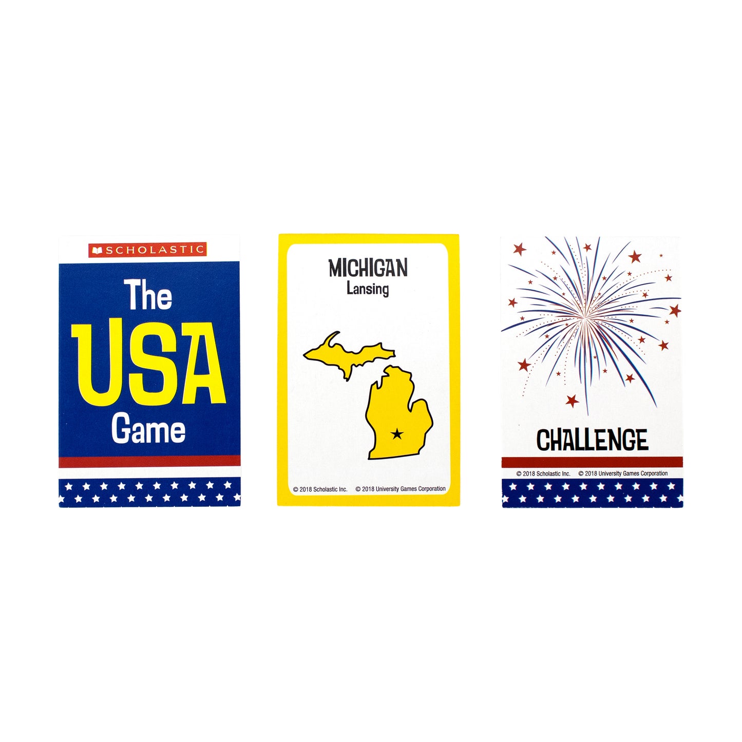 Scholastic USA Geography Showdown - Educational Card Game in a Tin
