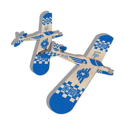 Vintage Planet Balsa Wood Racing Planes Set