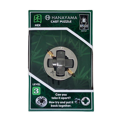 Hanayama Level 3 Cast Puzzle - Hex Brain Teaser
