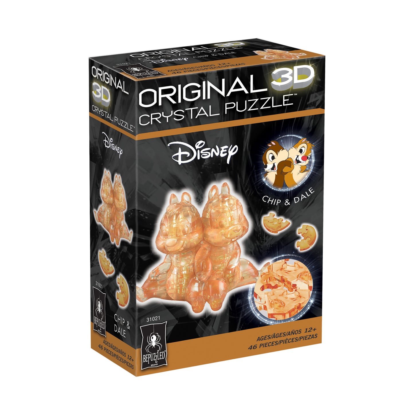 Disney Chip & Dale 3D Crystal Puzzle - 46 Pieces