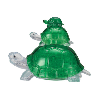 3D Crystal Puzzle - Turtles in translucent green, showing stacked turtle pieces on plain background