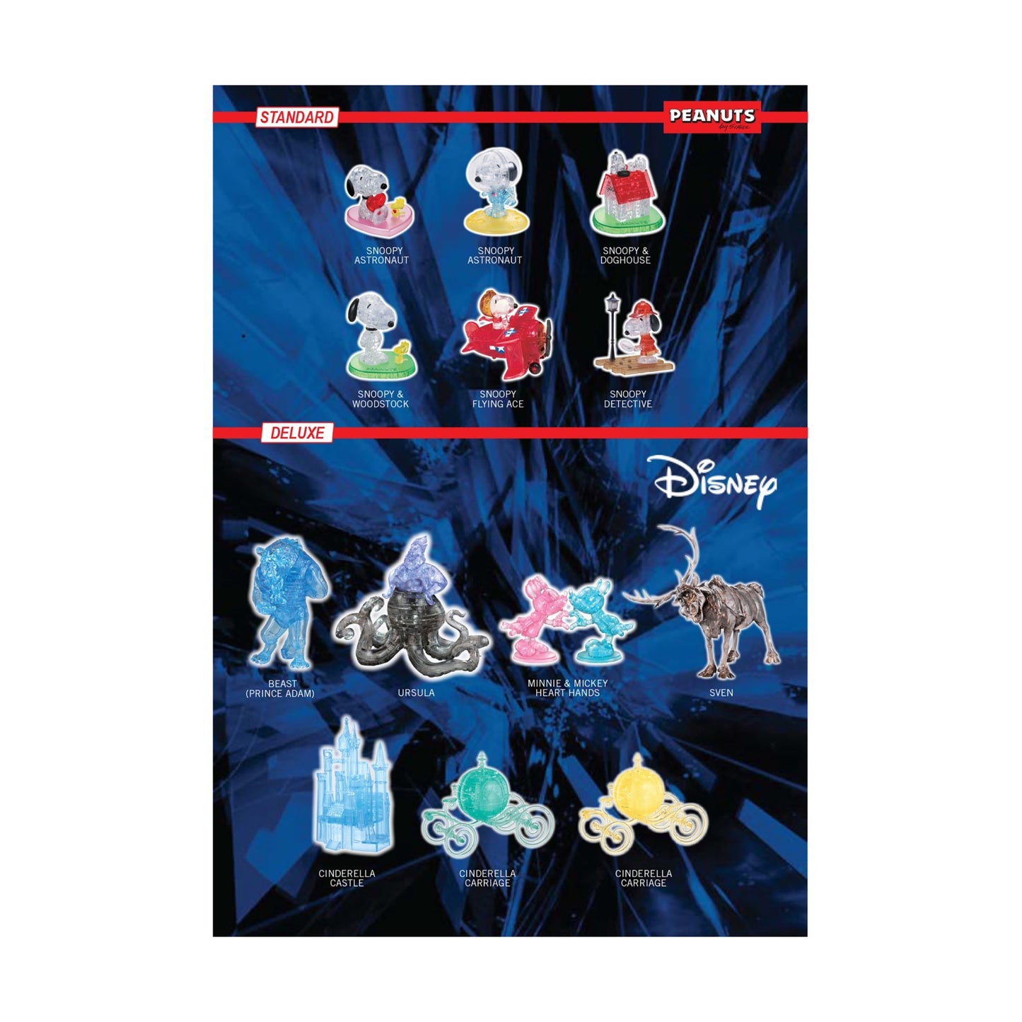 Disney 3D Crystal Puzzle - Minnie & Mickey Heart Deluxe - 68 pc