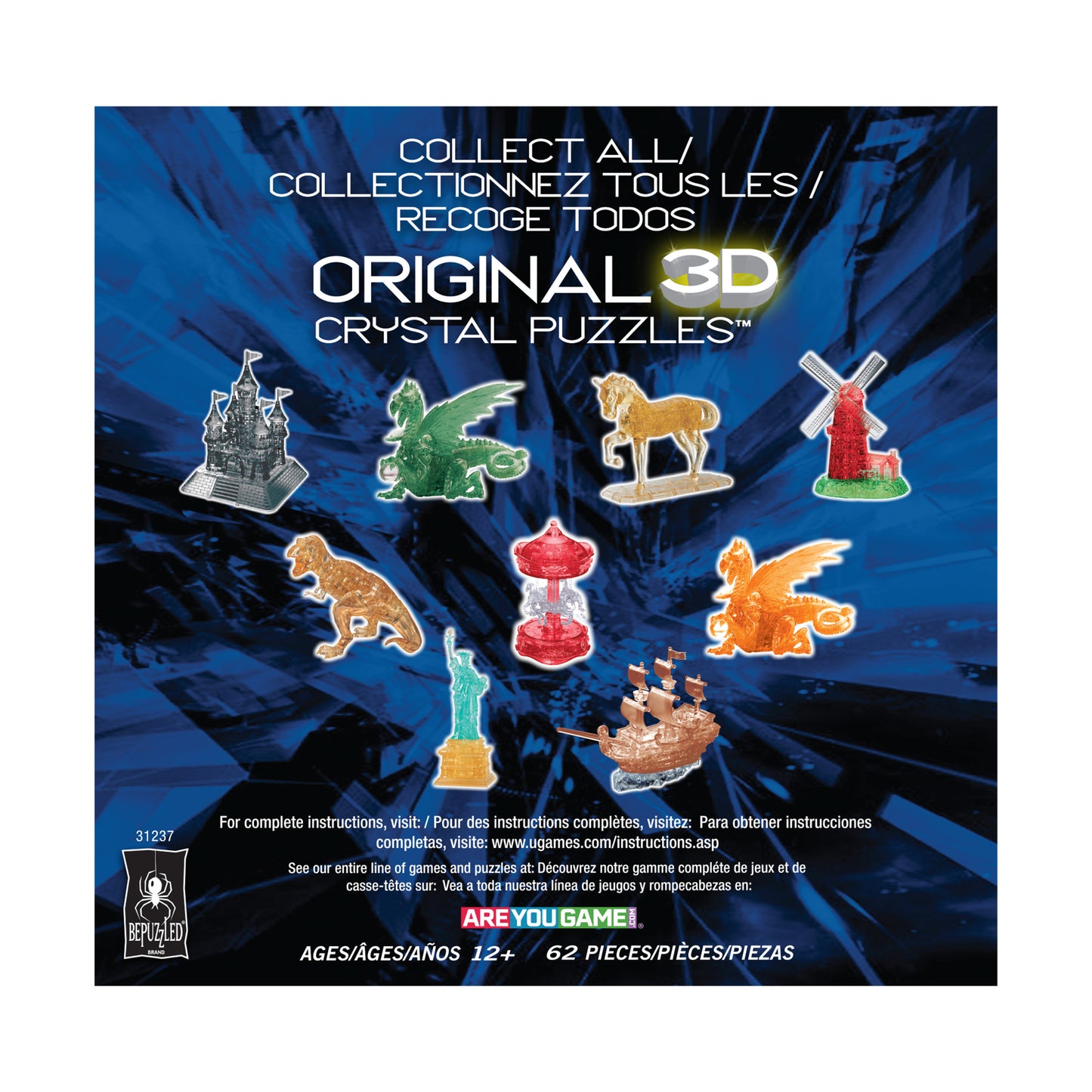 BePuzzled Majestic Eagle 3D Crystal Puzzle - 62 Pieces