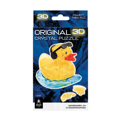 Rock'n Duck 3D Crystal Puzzle - Vibrant Yellow, 45 Pcs