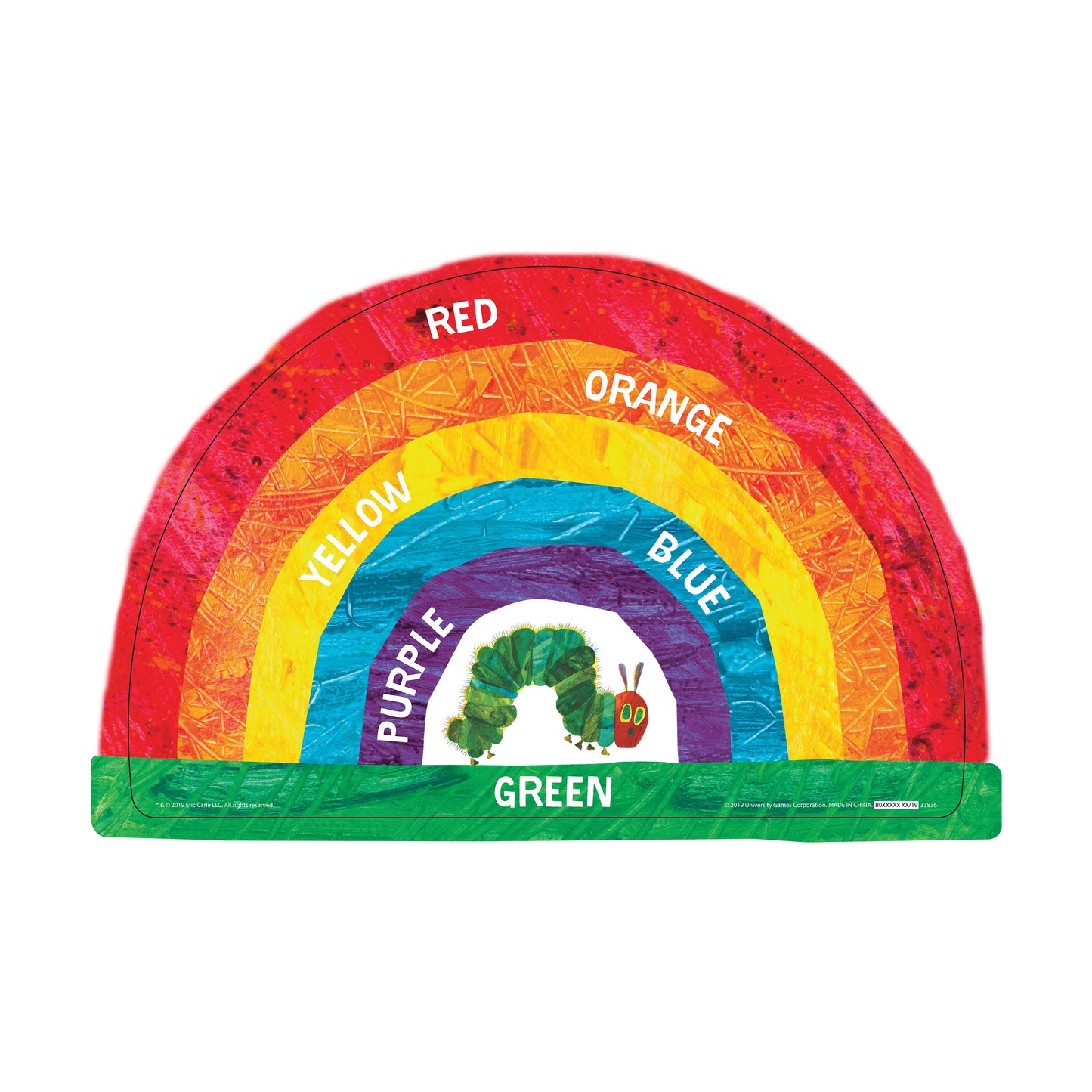 The Very Hungry Caterpillar 2-Sided Floor Puzzle 26 Pieces rainbow design with caterpillar