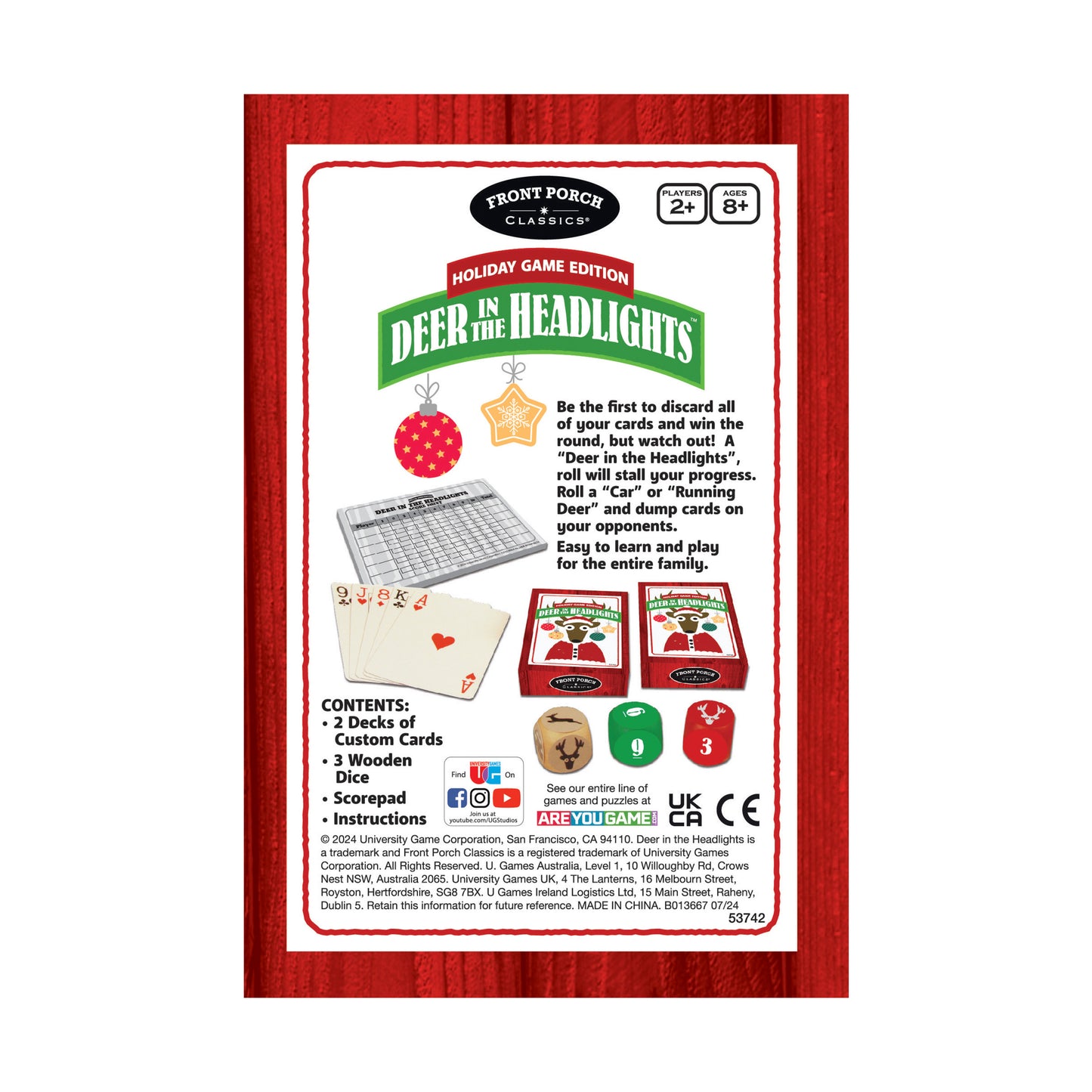 Deer in the Headlights Holiday Edition Family Card Game