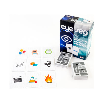 Eye Sea Game card matching game with colorful picture cards and game box