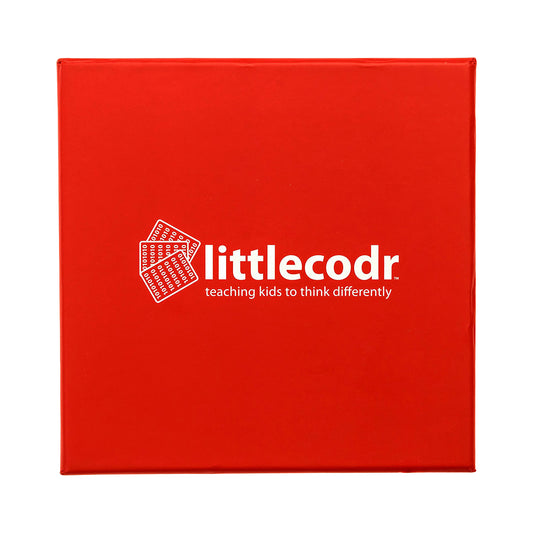 Littlecodr Kids' Coding Adventure Card Game box with red cover and white logo