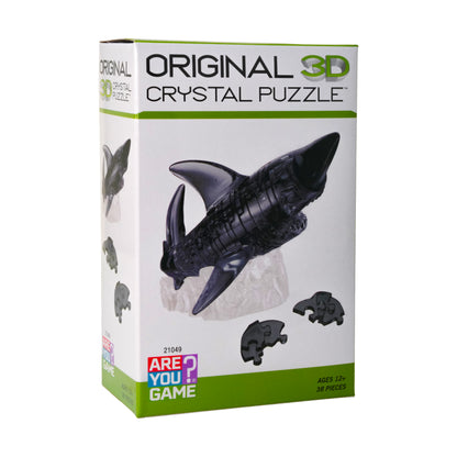 Majestic Black Shark 3D Crystal Puzzle - 38 Piece Set