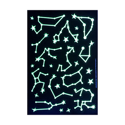 AreYouGame Celestial Series Glow-in-the-Dark Zodiac Adhesive Shapes Set