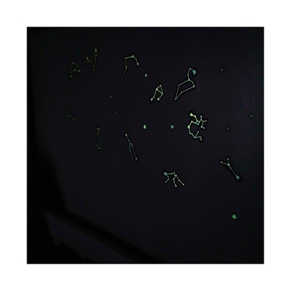 AreYouGame Celestial Series Glow-in-the-Dark Zodiac Adhesive Shapes Set
