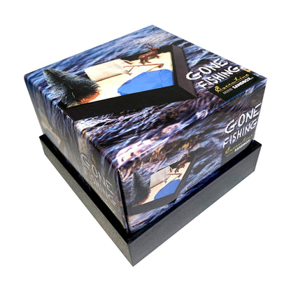 Be Good Company Executive Mini Sandbox - Gone Fishing theme with water and fishing imagery on decorative box