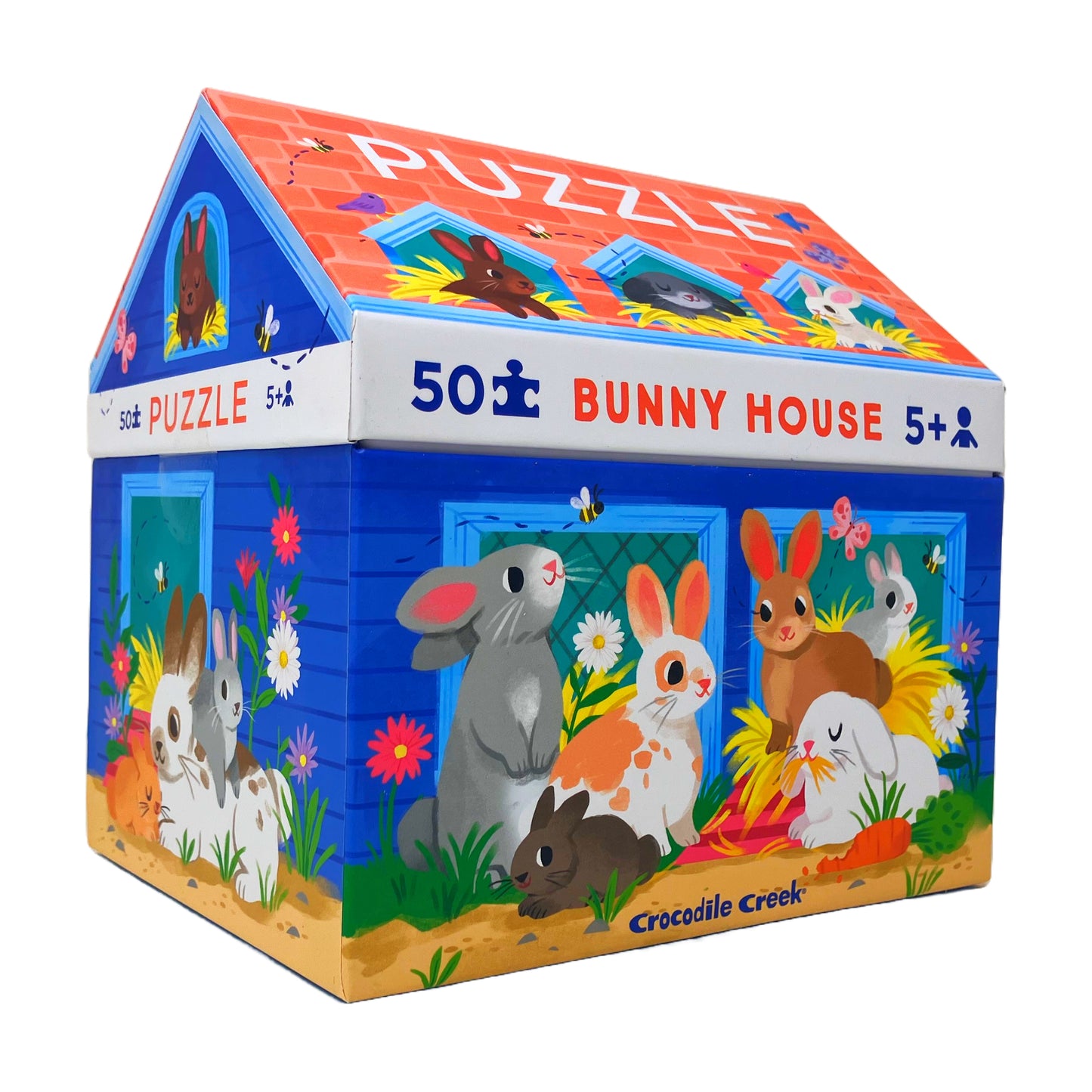 Bunny House Puzzle - Whimsical 50 pc Jigsaw