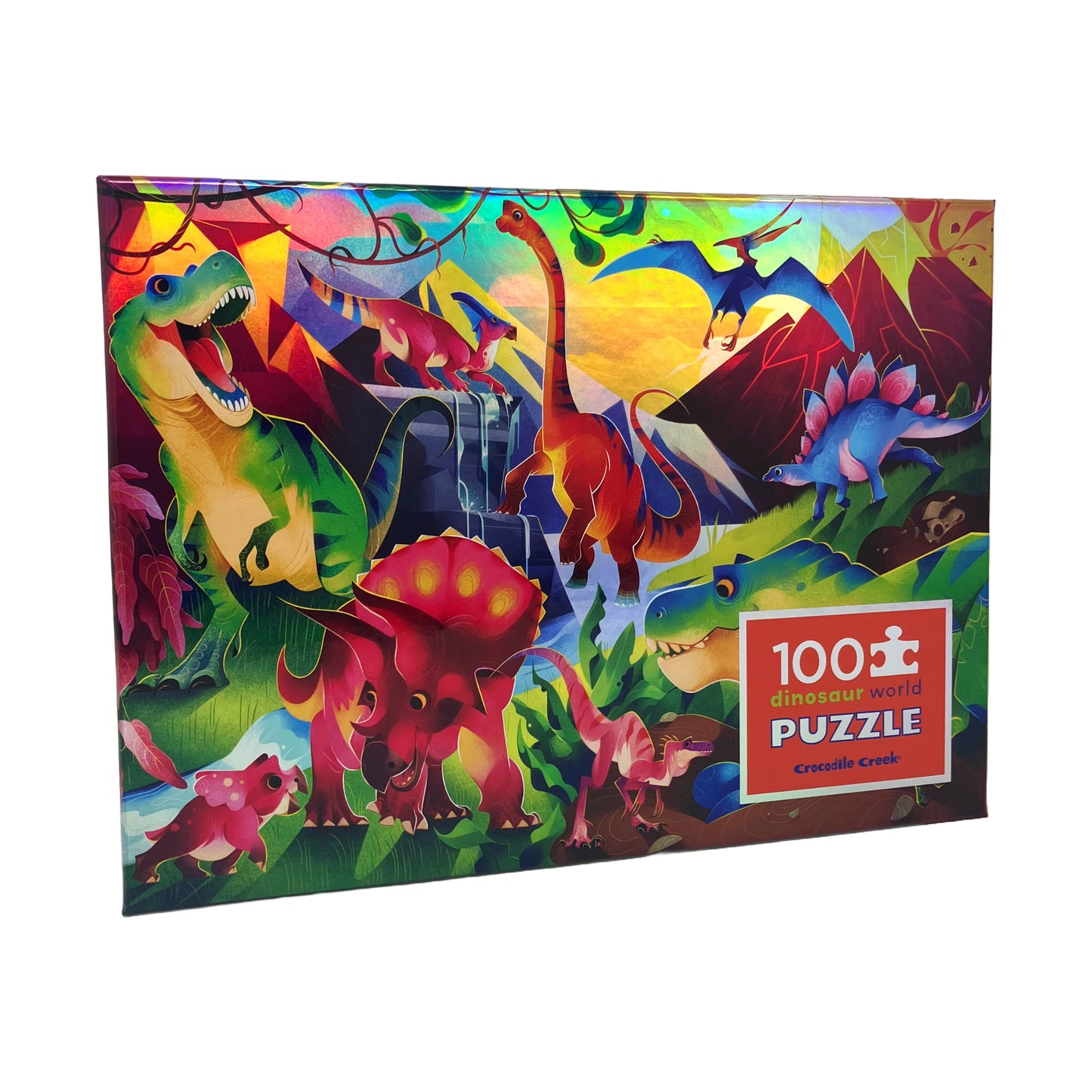 Dinosaur World Holographic Foil Puzzle - 100 pc